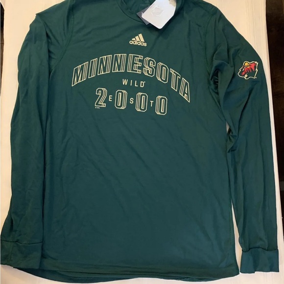 NWT Adidas Mens Minnesota Wild Creator L/S T-Shirt (M) - Picture 2 of 5